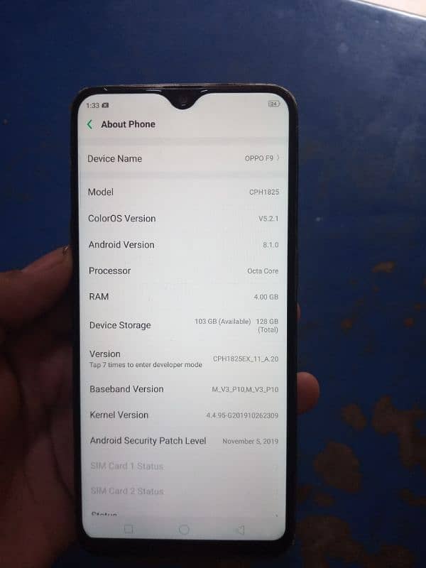 oppo f9 4/128 pta approved 9