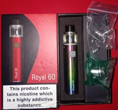 Royal / Vape for sale/  with extra coil, glass and charging cable