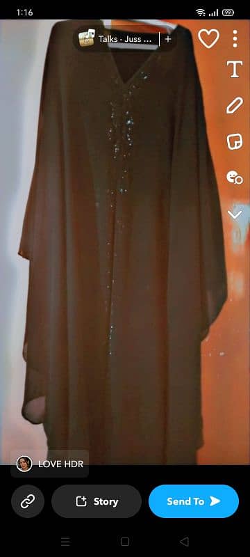 Black butterfly abaya 1