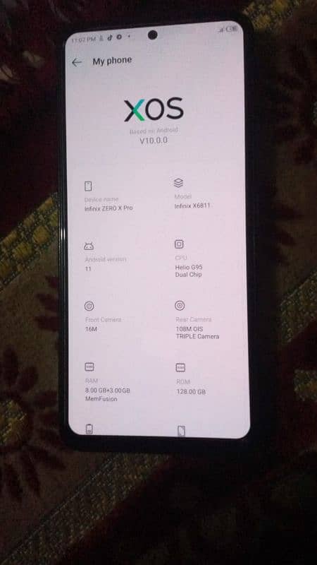 Infinix Zero X Pro 8 3 128 GB 10 10 Condition 0