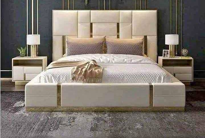 Bed with beautiful Design and Brass work 0