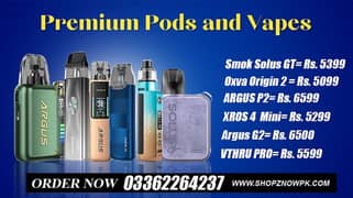 Oxva | Arguz G2 | Xros 4 mini | VThru Pro | Arguz P2 | Smok Solus GT