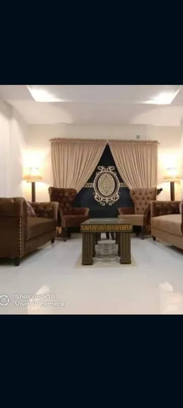 Par Day and short Time full furnish one BeD Room ment Available for rent Bahria Town Phase 6 family apartment 3