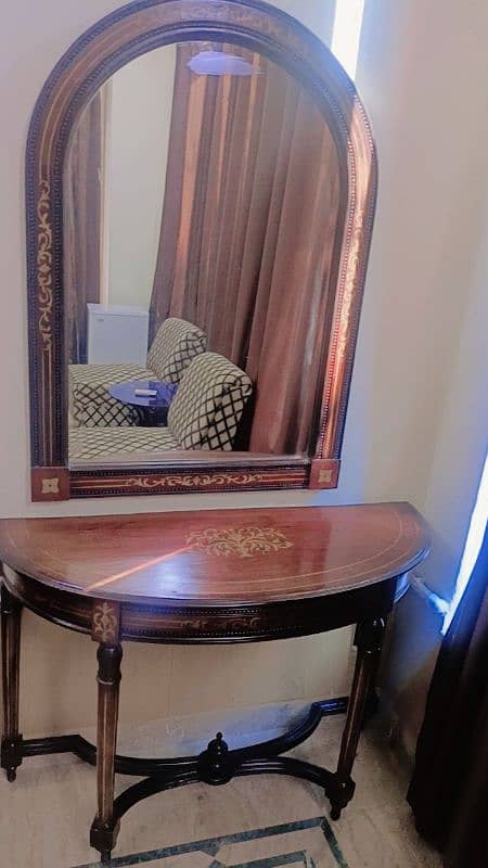 bed, side table , dressing table and console for sale 1