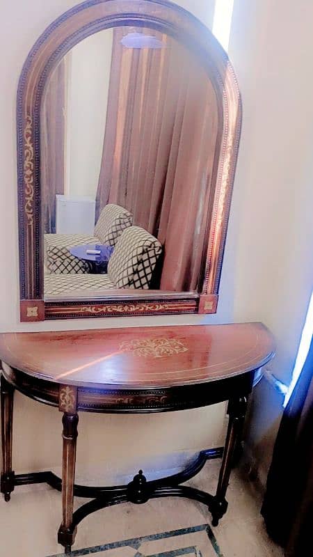 bed, side table , dressing table and console for sale 2