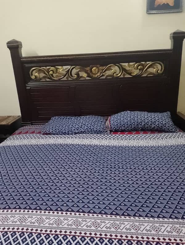 double bed with mattress for sale 2