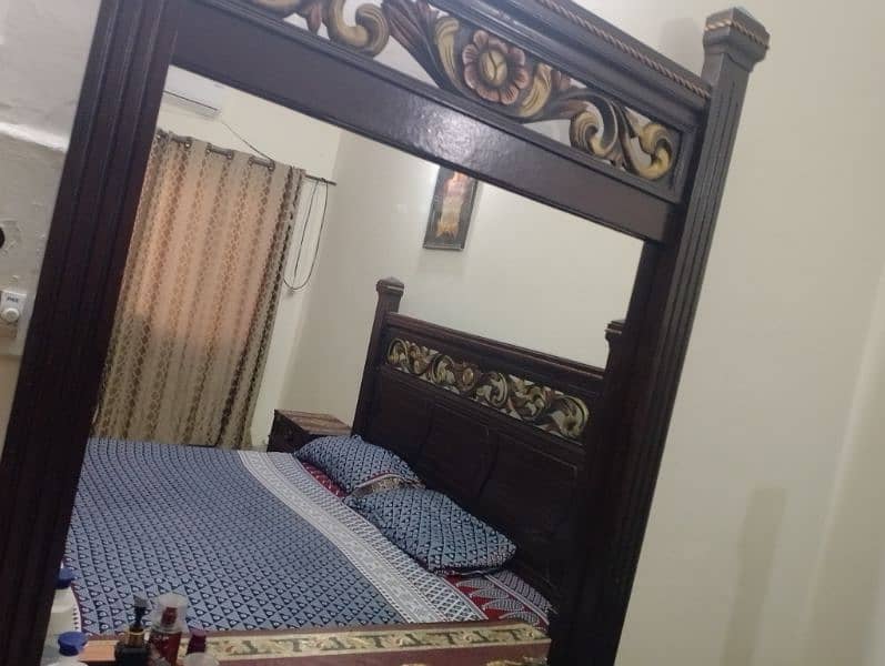 double bed with mattress for sale 9