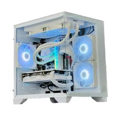 Gaming Pc Fishtank case plus 3 ARGB fans and gaming mouse