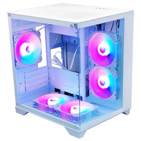 Gaming Pc Fishtank case plus 3 ARGB fans and gaming mouse 2