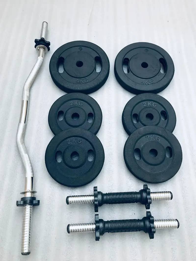 RUBBER COATED DUMBELLS , DUMBELL ROD, WEIGHT PLATES GYM, ON DEAL PRICE 0