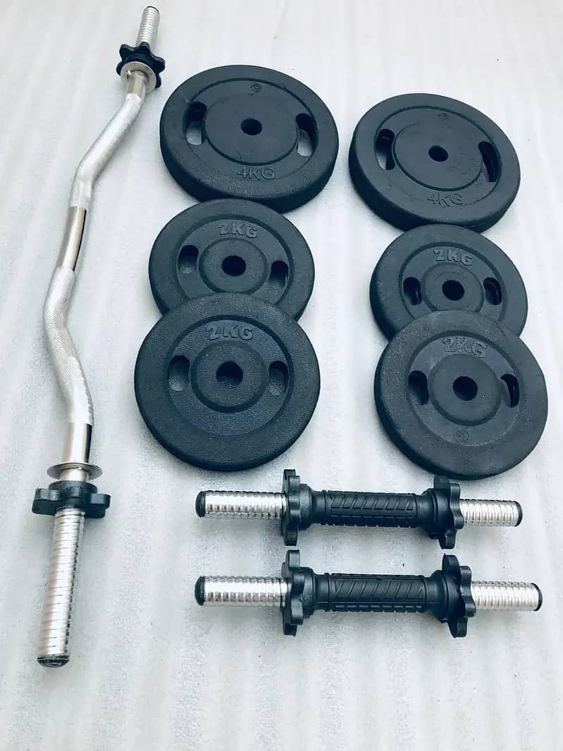 RUBBER COATED DUMBELLS , DUMBELL ROD, WEIGHT PLATES GYM, ON DEAL PRICE 5