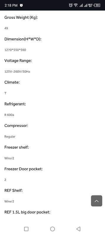 Haier Refrigerrator 11