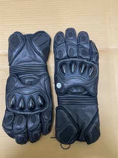 biker leather gloves full