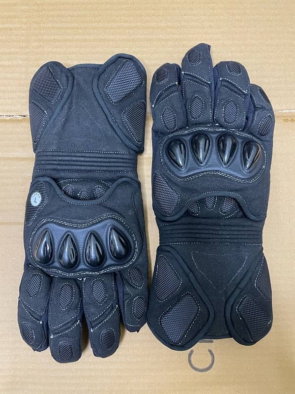 biker leather gloves full 4