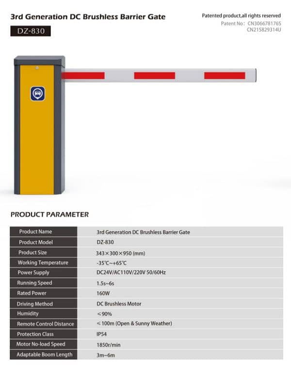 Parking Boom Barrier Vehicle Access Control System 0