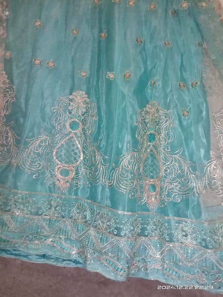 Maxi, sky blue, 3 piece, wedding, party Dress 7