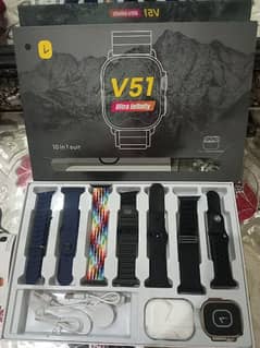 V51 Ultra Infinity Smartwatch+airpords with free