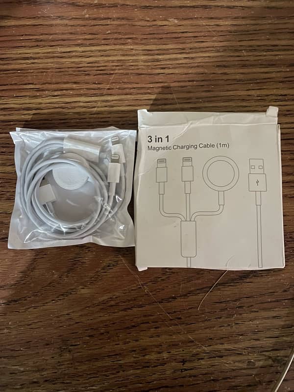 apple iphone, apple watch, airpods charger (3 in 1) 1M for apple dock 1