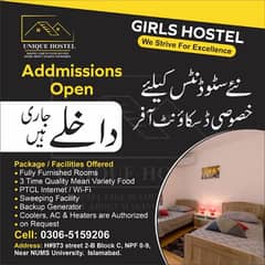 Unique Girls hostel G11 and PWD Islamabad