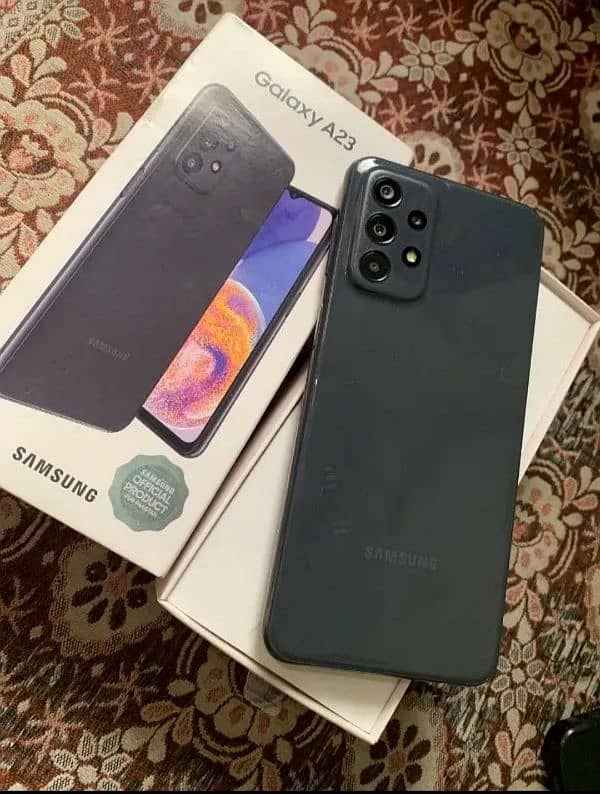 Samsung A23 with box and charger 0