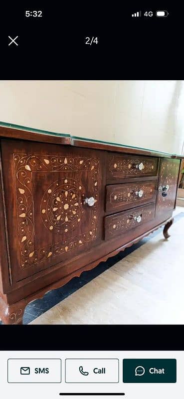 Sheesham wood' Antique Console 0