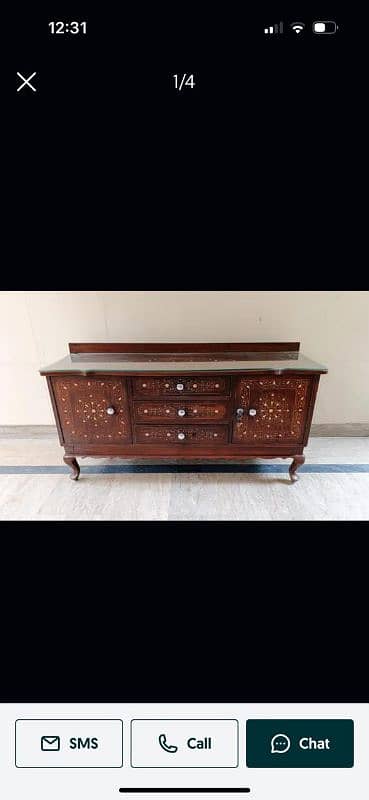 Sheesham wood' Antique Console 2