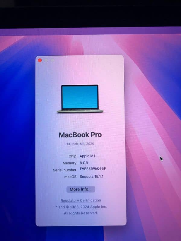 Apple Macbook Pro 2020 M1 Chip 8