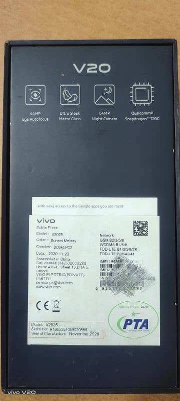 Vivo V20 8/128. DSLR Camera Mobile 2