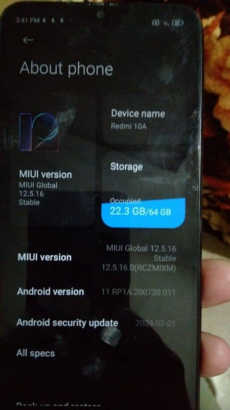 Redmi 10A. condition new 2