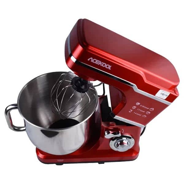 7.5Qt Stand Mixer, Acekool 660W 10 Speed Kitchen Dough Mixer, Red 3