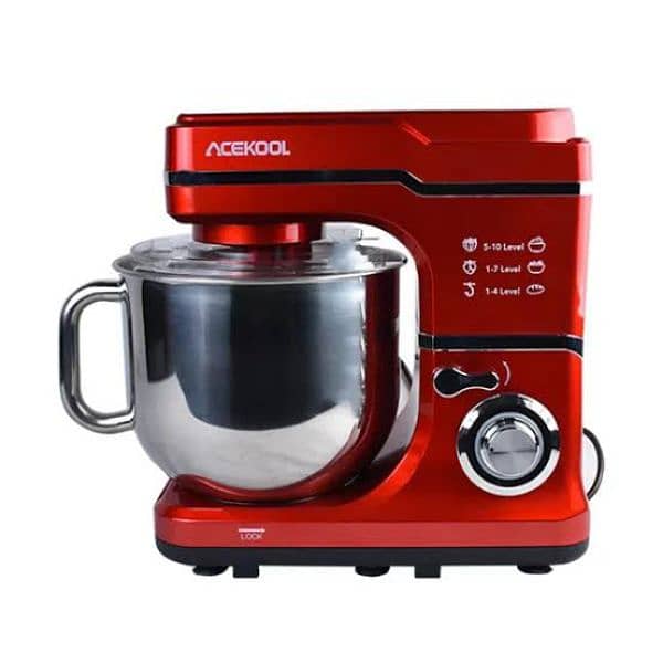 7.5Qt Stand Mixer, Acekool 660W 10 Speed Kitchen Dough Mixer, Red 4