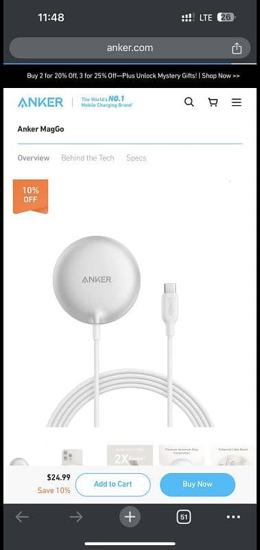 Anker orignal magsafe charger / iphone charger / iphone fast charger 1