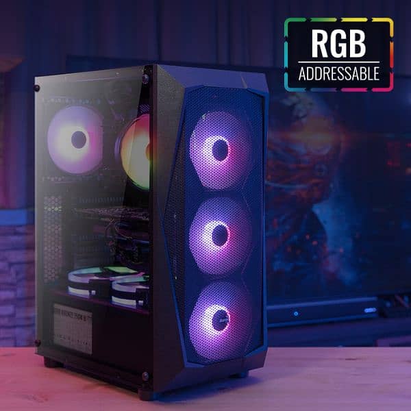 Gaming RGB Casing Excellent Airflow with three fans 2