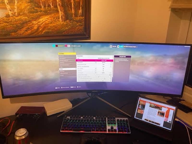 ElectriQ 49" curved Ultrawide Monitor multitasking gaming forex trader 0