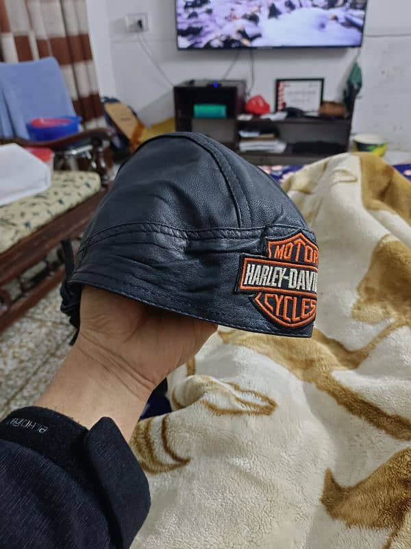 Harley-Davidson Leather Cap 5