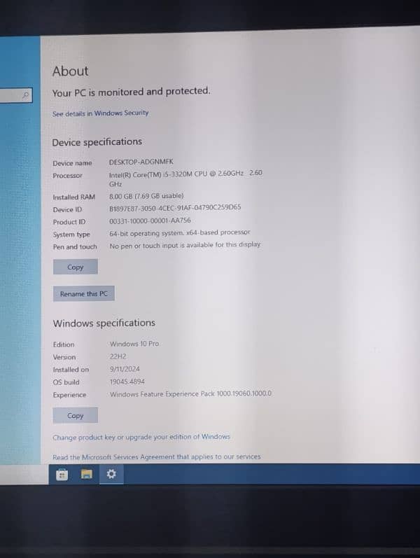 Lenovo core i5 256Gb SSD for sale 2