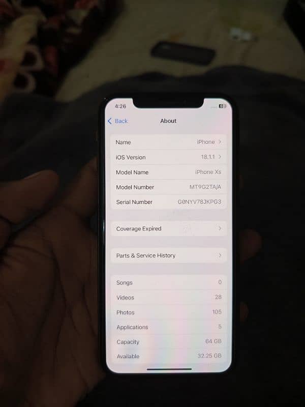 iphone xs 64 gb non PTA water pack Golden color 3