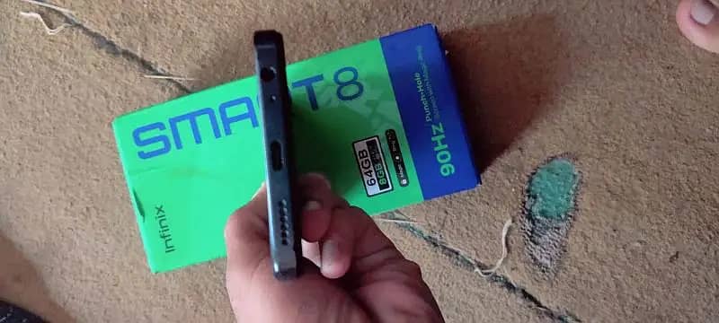 Infinix smart 8 4/64 with box water dead 3