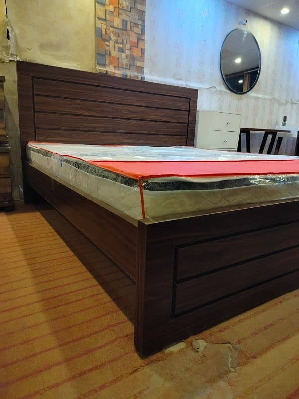 King size bed with 2 side tables best quality in your choice colours 17