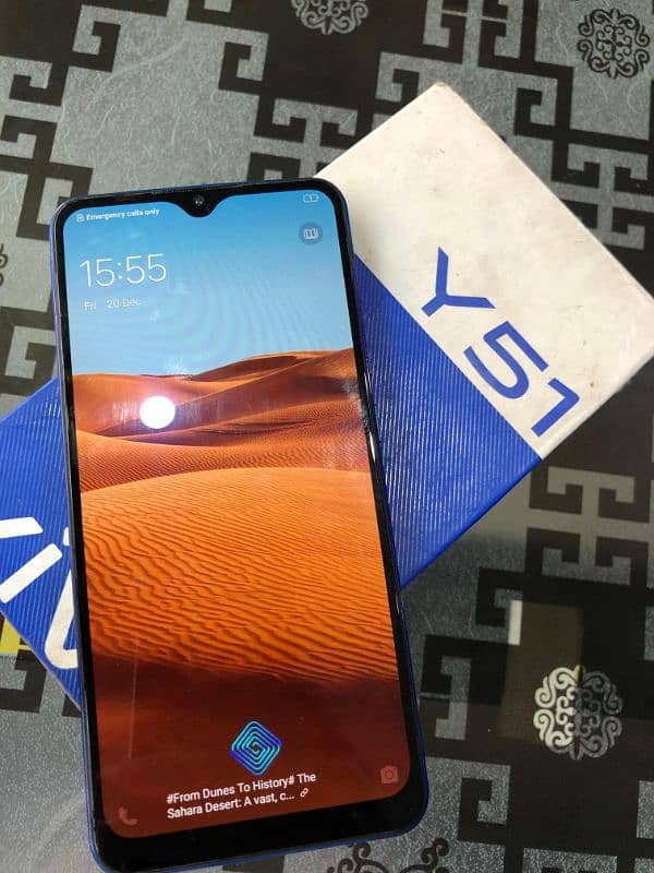 Vivo Y51 with box 4/128 fingerprint underdisplay 4