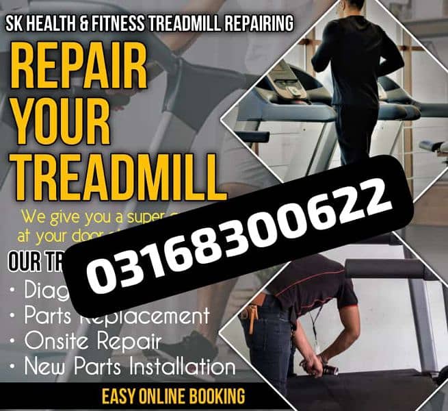 Treadmill repairing expert available 24/7 0