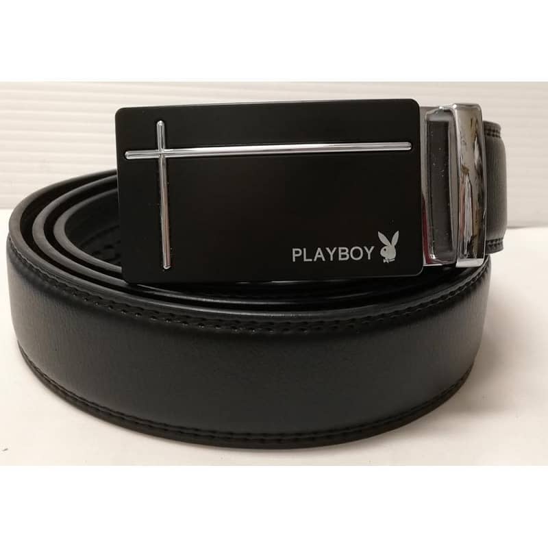 Mens premium quality leather belt black color geniune leather 1