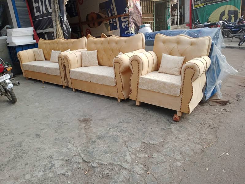 L shape sofa set/Corner sofa set/Sofa set with cushions/Dewan 10