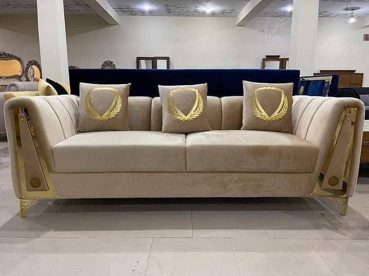 L shape sofa set/Corner sofa set/Sofa set with cushions/Dewan 12