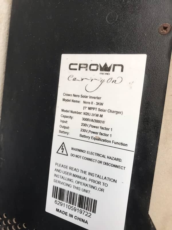 Crown Solar Inverter 3KW 2