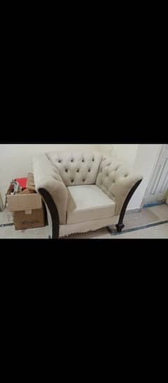 6 seater Wooden sofa set