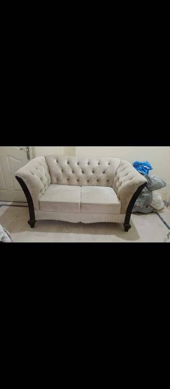 6 seater Wooden sofa set 1