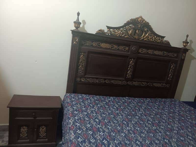 shesham wood brand new  doubel bed set 2