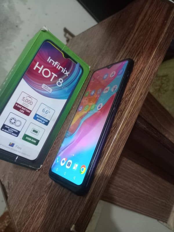 Infinix hote 8 lite with box PTA approved dual sim 4