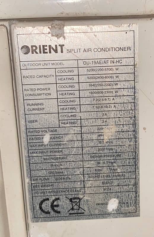 Orient Prime Series A/C 1.5 Ton 0